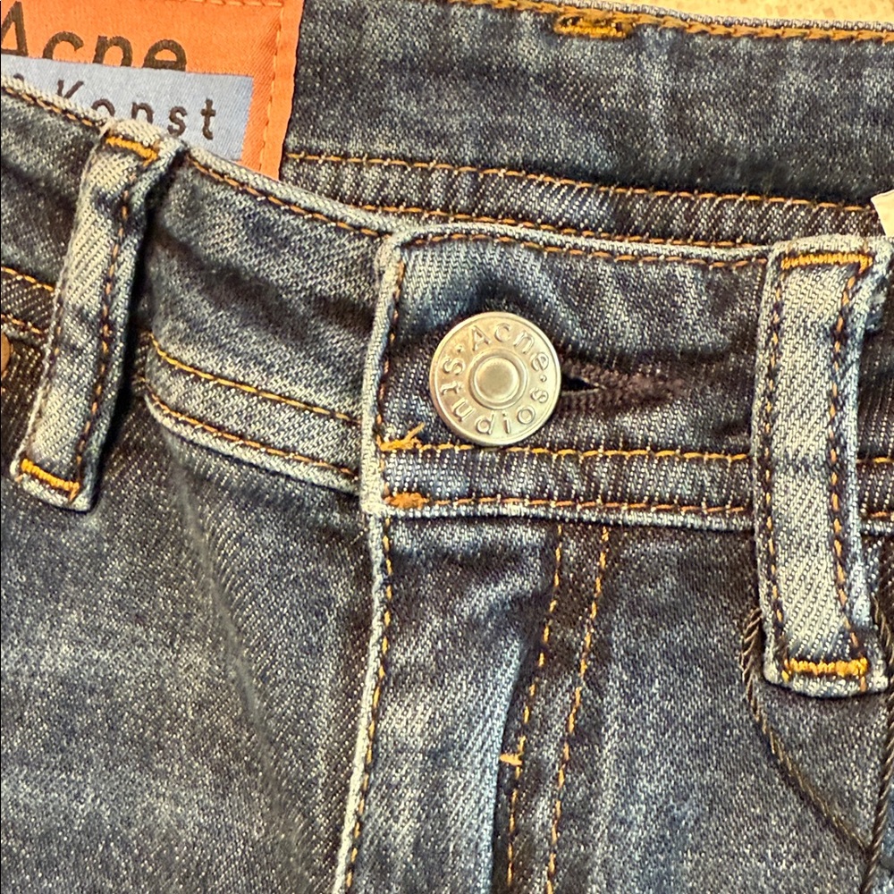 Acne Studios Climb Mid Blue Skinny Jeans 24W-32L - Picture 9 of 13